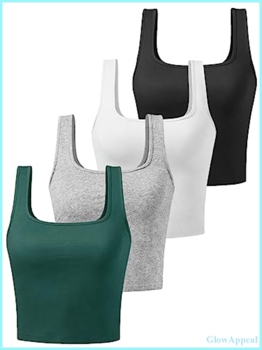 Joviren Cotton Crop Tank Top Women Workout Athletic Shirt